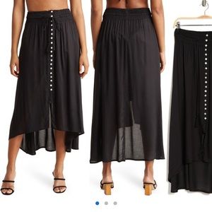 Button up skirt - high low